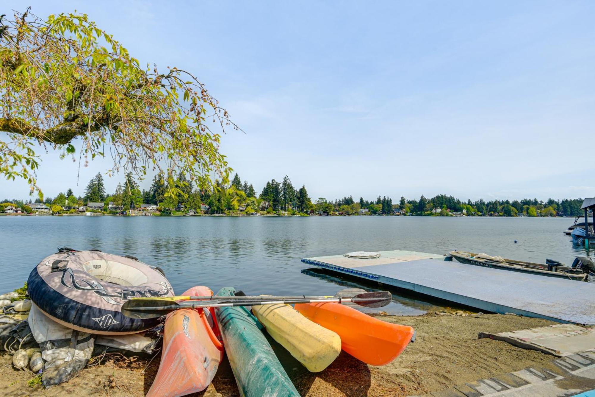 Tacoma Home On Steilacoom Lake With Dock! Экстерьер фото