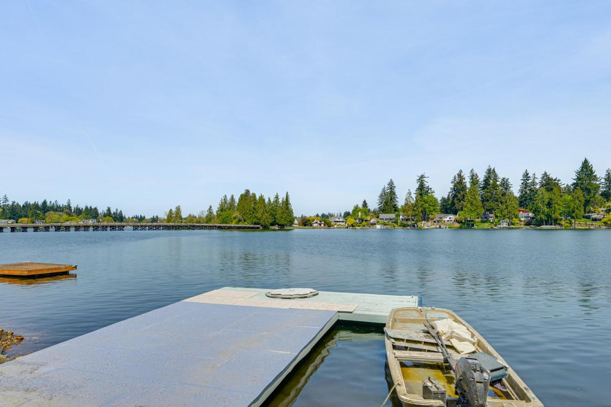 Tacoma Home On Steilacoom Lake With Dock! Экстерьер фото